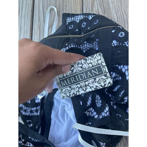 Tracy Reese NWT Meridian Lace Maxi Dress Black Overlay, Size 6, MSRP $399 - Picture 6 of 10